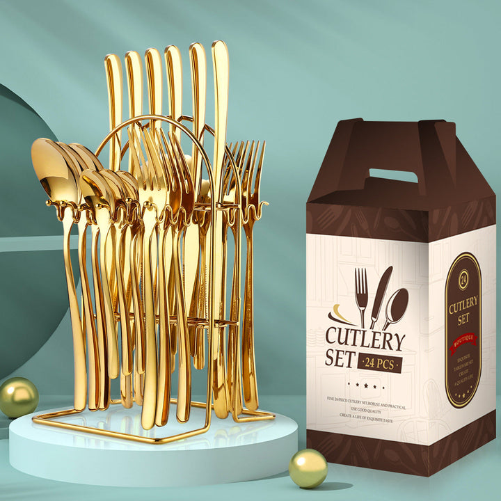 Elevate Your Dining Experience with Our 24 Piece Stainless Steel Cutlery Set