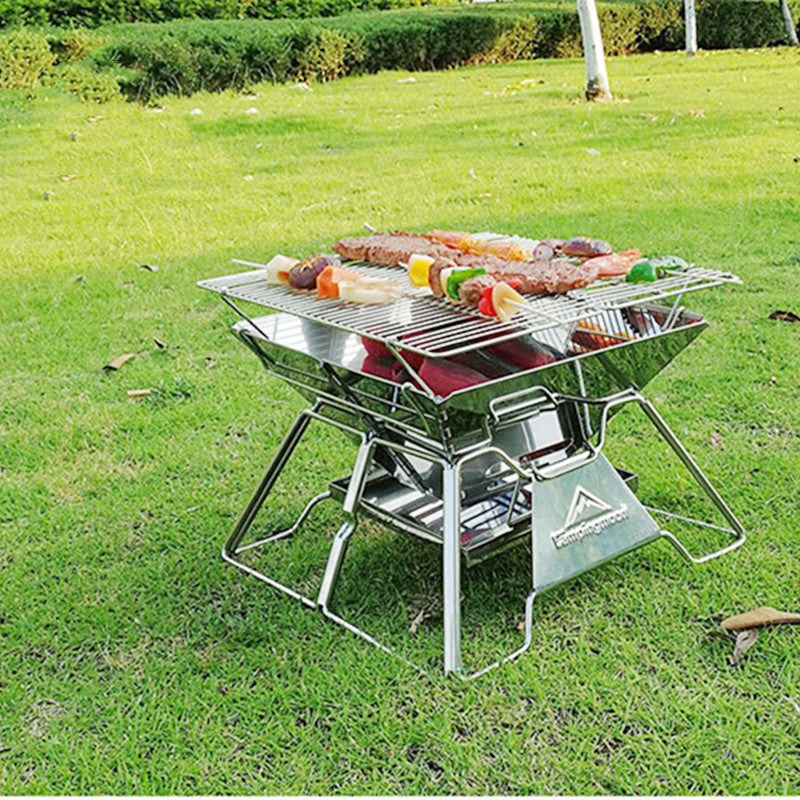 Experience the Great Outdoors with Our Foldable 2-3 Person Camping BBQ Grill